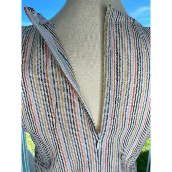 OLIVACEOUS Striped Overall Linen Dress - Picture 5 of 12